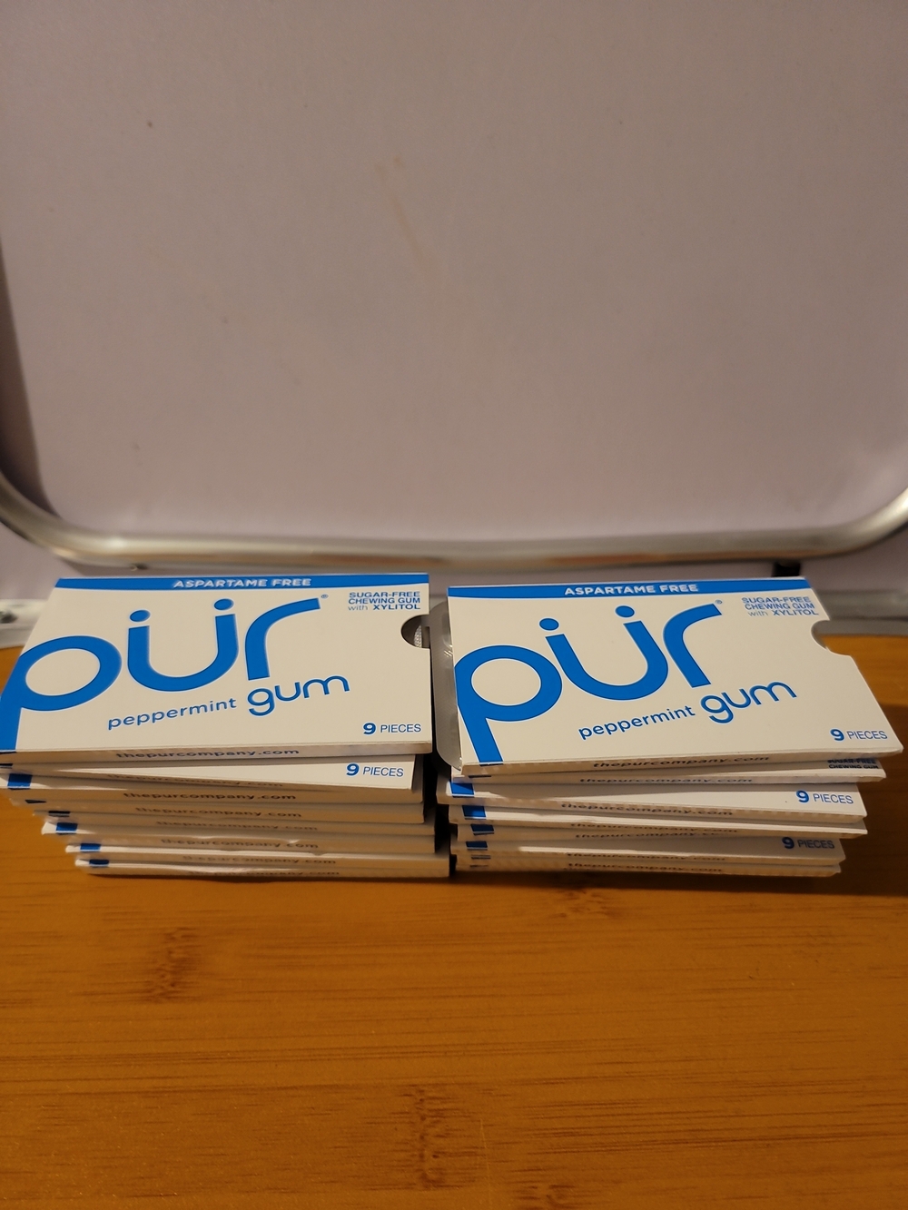 16ct Pur Peppermint Gum Packs - 9pcs Per Pack